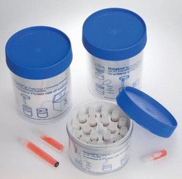 Mr. Frosty Freezing Container for 4.5-5.0 mL cryovials, 112Wx151Hmm, PC, white w/ blue lid, 1/case