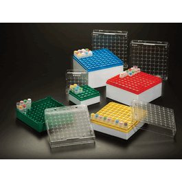 Simport Cryostore Boxes, 10 x 10 array, Blue, for 1 to 2 ml vials