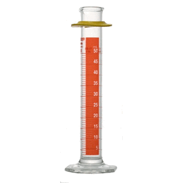 DWK Life Sciences (Kimble) Class B Cylinders w/Single Metric Scale, Red Stripe, 100ml