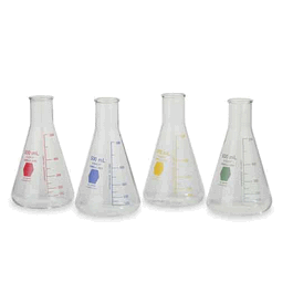 DWK Life Sciences (Kimble) KIMAX Coloware Narrow Mouth Erlenmeyer Flasks, 250 mL, Blue