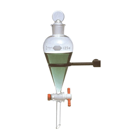 DWK Life Sciences (Kimble) Separatory Funnels, Squibb, with PTFE Stopcock,125ml