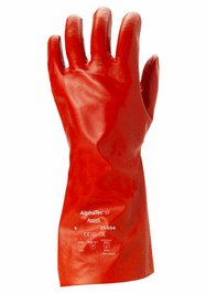 Ansell AlphaTec 15-554 PVA Gloves, 14 in., Red, Size 10