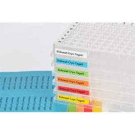 Diversified Biotech Sidewall Cryo-Tags for Laser Printers, White, 1.5 x 0.25 in. (38 x 6 mm), 156 labels/sheet, for microplates