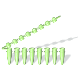 Amplate Thin-Wall Natural PCR Tubes w/Domed Cap, Strips of 8