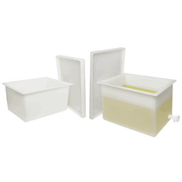 SP Bel-Art 78 L (20 gal.) Heavy Duty LDPE Rectangular Tank w/Cover and Faucet