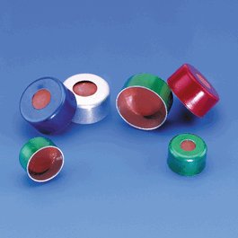 DWK Life Sciences (Wheaton) 11 mm Aluminum Seals, Open Top with PTFE/Silicone/PTFE Liner, Natural
