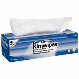 KIMTECH SCIENCE KIMWIPES Delicate Task Wipes, 2-ply, 11.8 x 11.8 in.; 120 wipes/Pop-Up Box