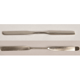 United Scientific Stainless Steel Spatula, 4 in. (10 cm) long, one end flat, one end bent
