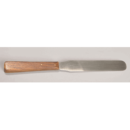 United Scientific Stainless Steel Spatula with Wooden Handle, 8 in. Blade