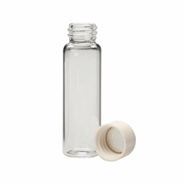 DWK Life Sciences (Wheaton) 6 mL (17 x 58 mm) Glass Sampule Vial with 13-425 Urea Screw Cap, Metal Foil/Pulp Lined