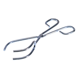 3-Jaw Beaker Tongs Justus-type, Steel, nickel plated, 1/4 in. (6mm) Wire Size, 9-1/4 in. (231mm) length