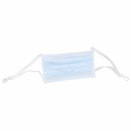 KIMTECH M5 Face Mask with Soft Ties, Pleat Style, Blue, 7 in.