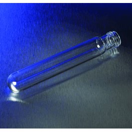 PYREX 16 x 125 mm Disposable Round Bottom Threaded Culture Tubes, Without Marking Spot or Caps, Bulk Pack