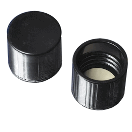 Disposable Phenolic GPI 15-415 Threaded Screw Cap with Rubber Liners