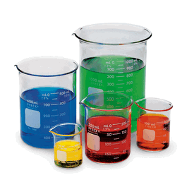 PYREX 3000 mL Low Form Griffin Beaker, Double Scale