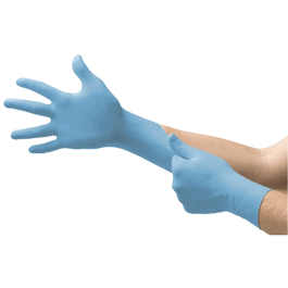 Ansell TouchNTuff 92-675 Powder-Free Nitrile Gloves, 9.5 in., Blue, L