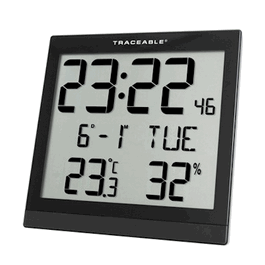 Control Company Digital Radio Atomic Wall Clock