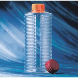 1700 cm2 Sterile Expanded Surface TC-treated Graduated Polystyrene Roller Bottles with Easy Grip Vented Cap, 20/bag