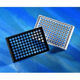 96 Well Flat Clear Bottom Black Polystyrene Tissue Culture Treated Microplates with Lid, Sterile