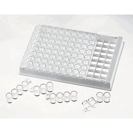 96 Well Clear Polystyrene High Bind Stripwell Microplate without Lid, Non-sterile