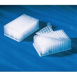 96 Well Clear V-Bottom 2 ml Polypropylene Block, 5 per Bag, Sterile