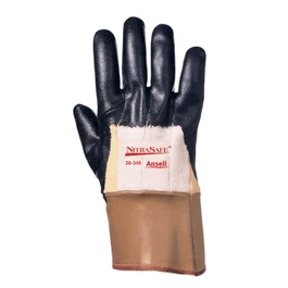 Size: 10; NITRASAFE - Fully coated safety cuff, gold cuff