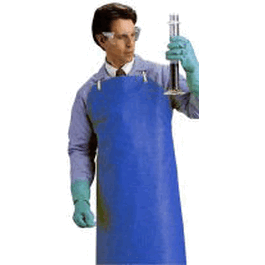 Blue Urethane Apron, Size (in.): 35 x 55; Lightweight