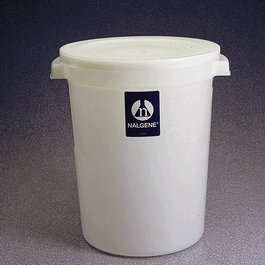Thermo Scientific Nalgene 15 L (4 gal.) Large Round Container with Cover, HDPE