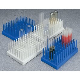 Thermo Scientific Nalgene Test Tube Peg Rack, White PP For 14 to 17 mm tubes, 50 place