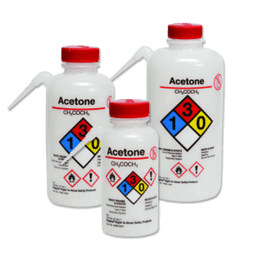 Thermo Scientific Nalgene Vented Unitary Wash Bottles, White, Ethyl Alcohol, 500 mL