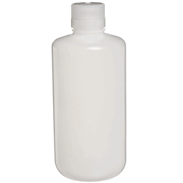 Nalgene 1000 mL (32 oz) Narrow-Mouth Economy HDPE Bottles with 38 mm Closure: Bulk Pack, Assembled