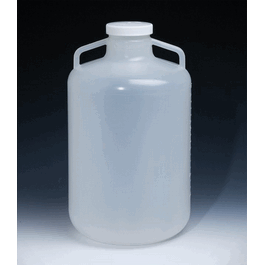 Thermo Scientific Nalgene 10 L (2.5 gal.) Polypropylene Wide-Mouth Carboy with Handles