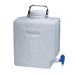 Thermo Scientific Nalgene 20 L (5.5 gal.) HDPE Rectangular Carboy with Spigot