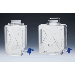 Thermo Scientific Nalgene 20 L (5.5 gal.) Polycarbonate Rectangular Carboy, w/Spigot