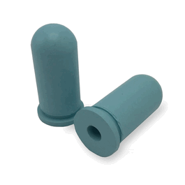 Heathrow Scientific Dropper Vial Bulbs, 1 mL, 0.2 in. hole diameter, Blue Silicone Rubber
