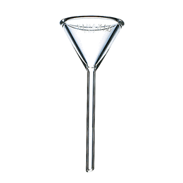 DWK Life Sciences (Kimble) 58 degree Angle Funnel, Long Stem, Top ID: 100mm. Fits 185mm paper