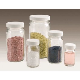 DWK Life Sciences (Wheaton) Clear Glass Wide Mth AC Rounds, 2oz, poly-vinyl lined cap