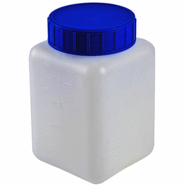 Dynalon 1000 mL Rectangular Wide Mouth HDPE Graduated Bottles