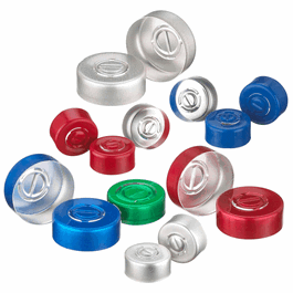 DWK Life Sciences (Wheaton) Unlined Aluminum Seals with Center Disc Tear-Out, Blue, 13 mm