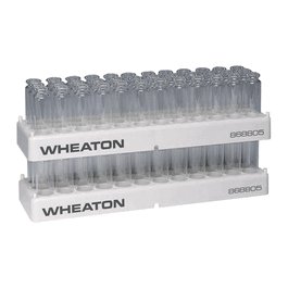 DWK Life Sciences (Wheaton) Fifty Position PP Vial Rack, Well I.D. 30 mm