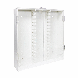HPLC 15 Column White PVC Cabinet with Clear Acrylic Lockable Hinged Doors, Stores 30 columns total