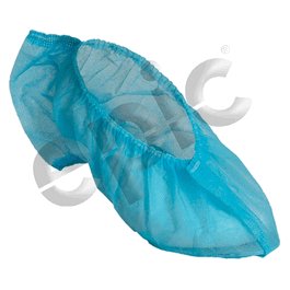 Epic Polypropylene Shoe Covers with Plain Bottom, Blue, L