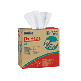 Kimberly-Clark WYPALL X60 Wipes, 9.1 x 16.8 in., White
