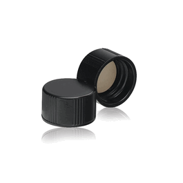 DWK Life Sciences (Wheaton) Solid Top Black Phenolic Screw Caps, 15-415, PTFE faced Rubber