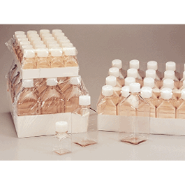 Thermo Scientific Nalgene Square Clear PETG Media Bottles with Closure, 30 mL