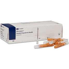 Covidien Hypodermic Needles with Aluminum Hub, 16G x 5/8 in., Short Bevel, Rigid Pack (Continental US Only)