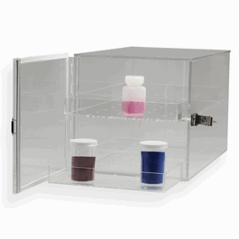 SP Bel-Art Acrylic Desiccator Cabinet, Bronze, 3 Shelves, 0.82 cu. ft., 12 x 12 x 12 in.