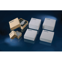 Thermo Scientific Cryobox, White Cardboard Box, 81 (3.6 mL vials), 5.25 x 5.25 x 2 in.