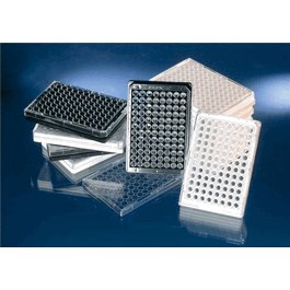 Thermo Scientific Nunc 96 Well Plt PS Optical Btm Polymer Base Non-Treated NS w/o Lid Blk, 400 ul Well