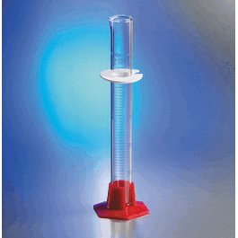 PYREX VISTA 10 mL Single Metric Volumetric and Graduated Cylinders, TC, Plastic Hexagonal Base, Blue Graduations